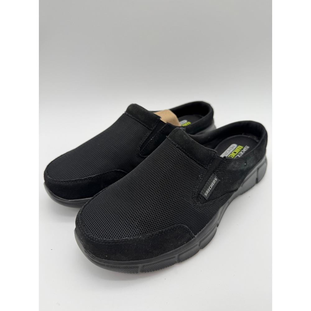 Skechers Mens 10 Slip On Shoes Black Memory Foam Casual Comfort Walking